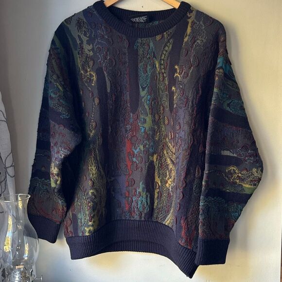 Vintage Far Horizons men’s sweater size xl 3D thick wool blend made in Australia - Picture 1 of 10